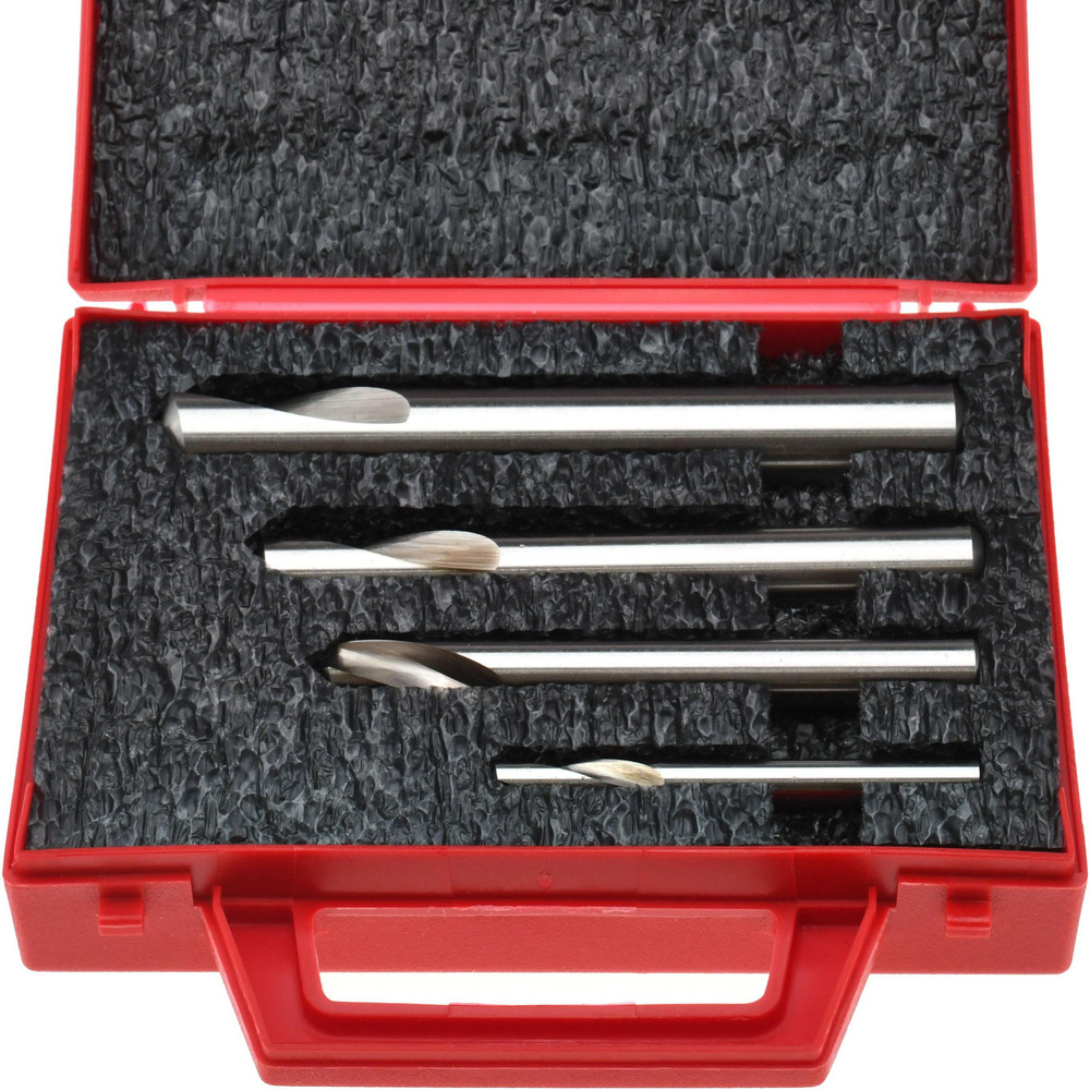 Magafor 4 Piece 90° 3/16 to 1/2" Spotting Drill Set - 80091900004