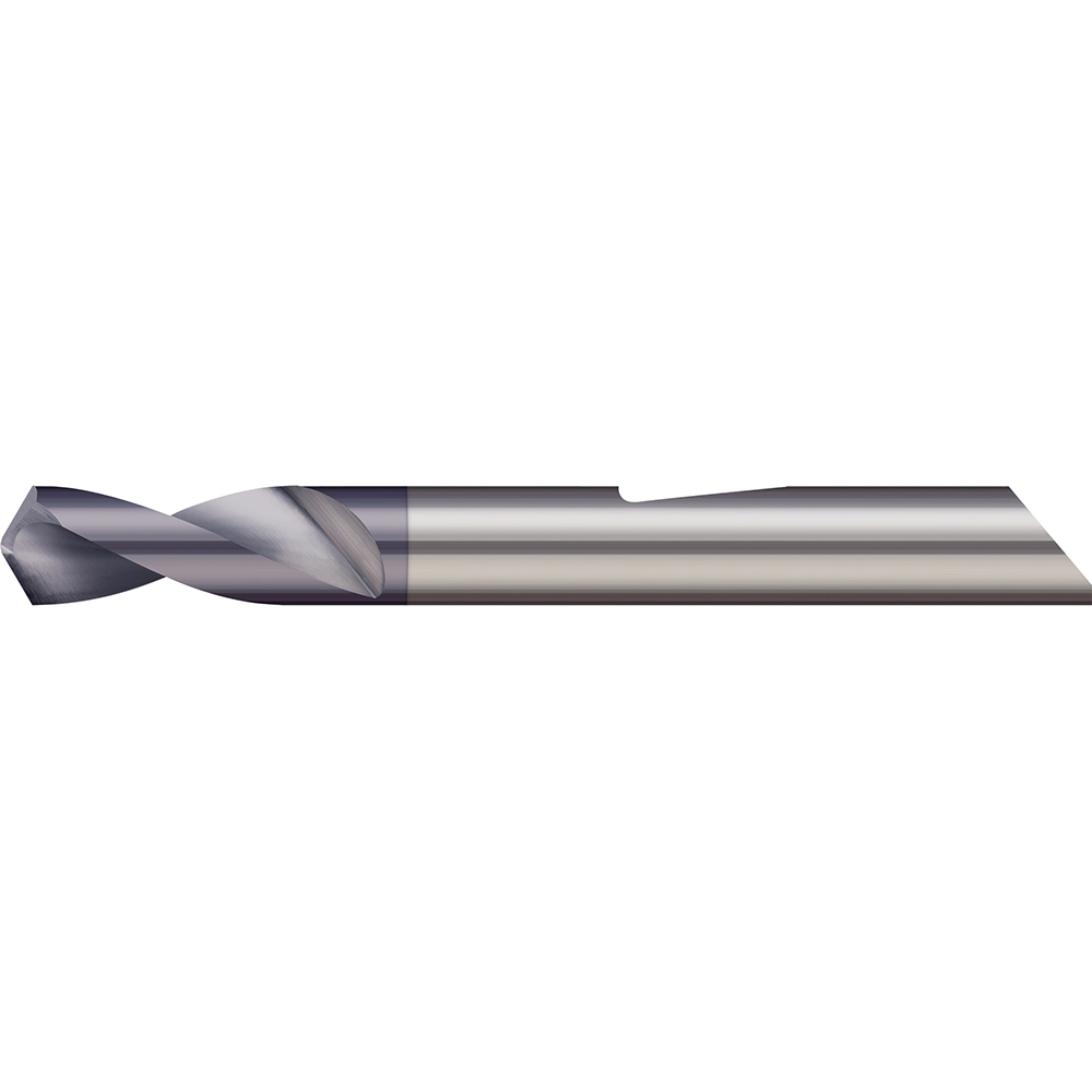 Micro 100 Spotting Drill: 0.0900" Dia, 100 deg, 1.5000" OAL, Solid Carbide - QSPD-090-100X