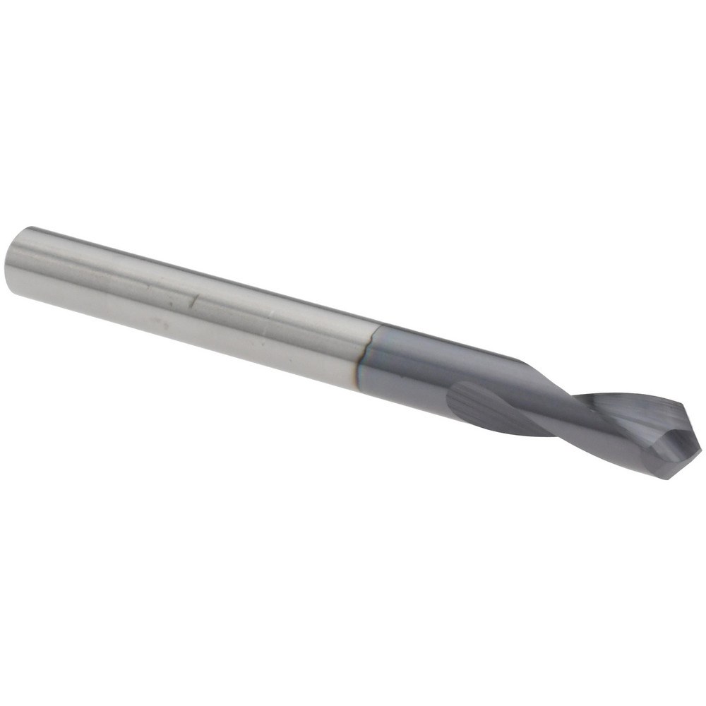 Micro 100 Spotting Drill: 0.0900" Dia, 100 deg, 1.5000" OAL, Solid Carbide - QSPD-090-100X