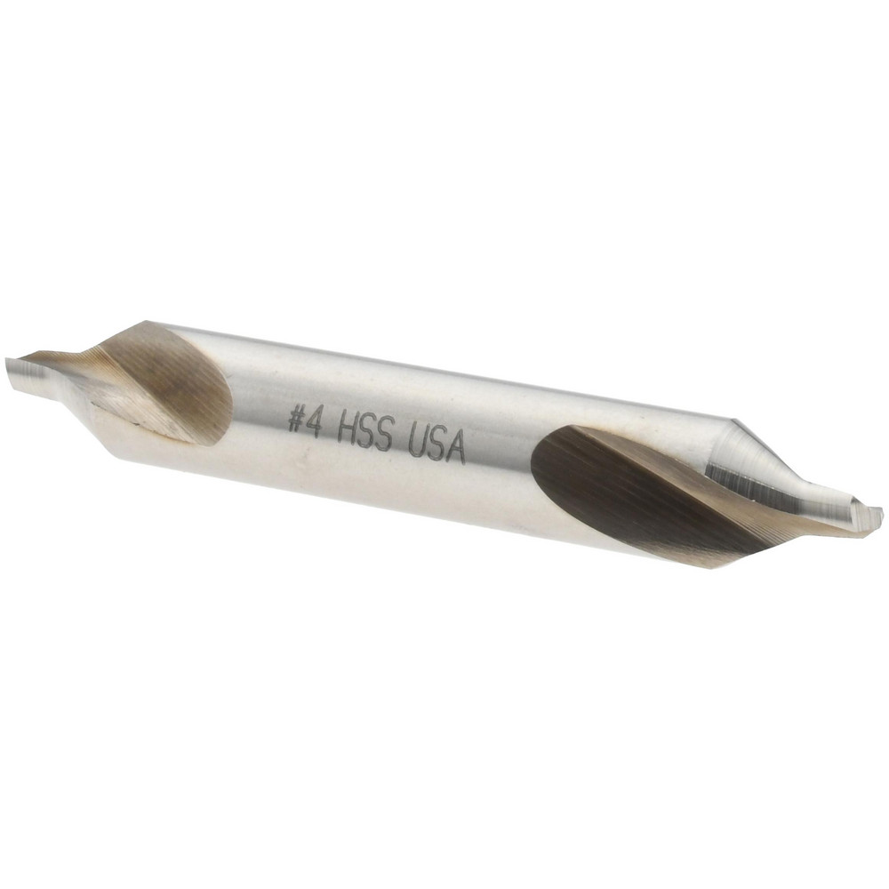 Titan USA Combination Drill & Countersink: #4, 5/16" Body Dia, 118 deg, High-Speed Steel - CS10004