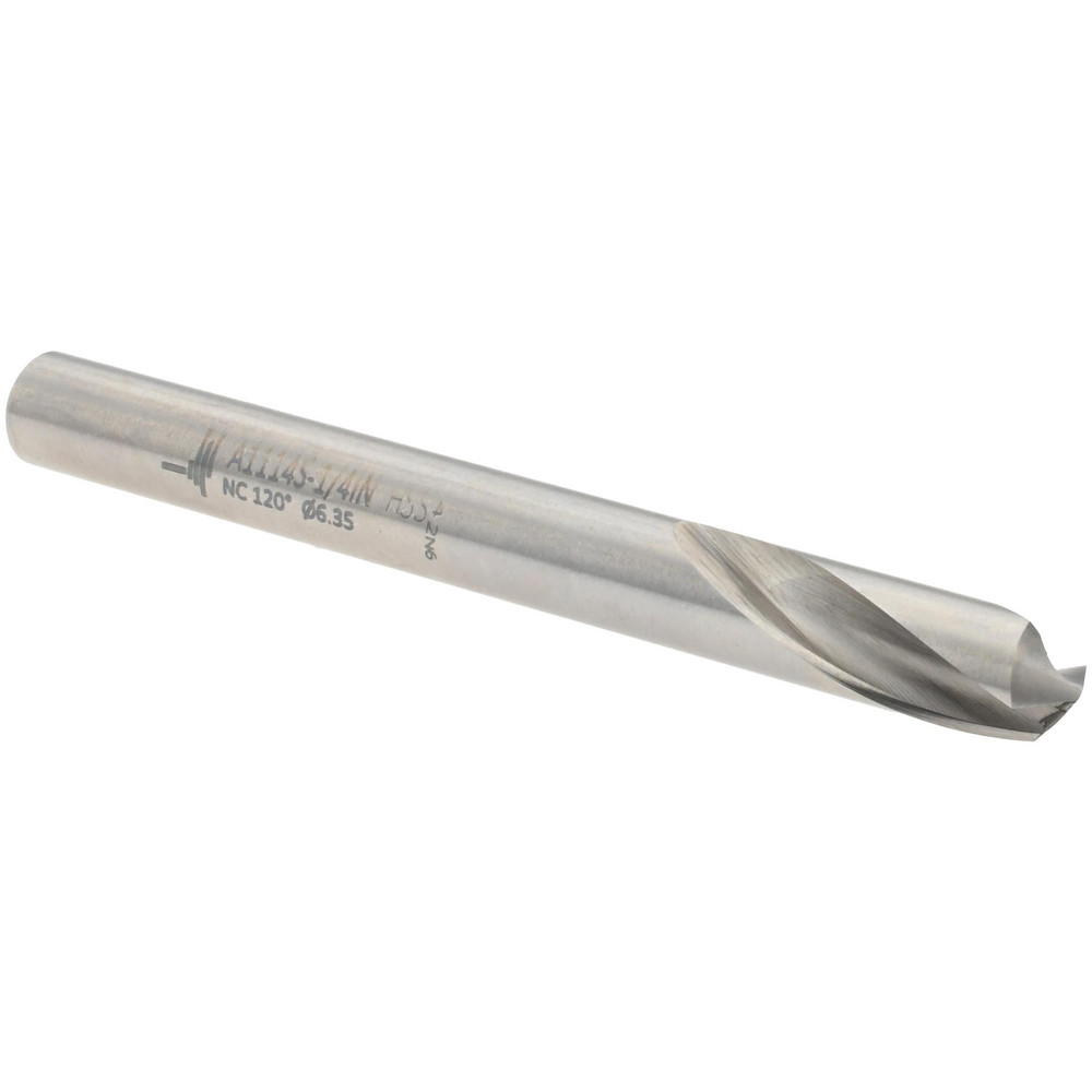 Guhring Spotting Drill: 6.00 mm Dia, 120 deg, 66 mm OAL, High-Speed Steel - 9005670060000