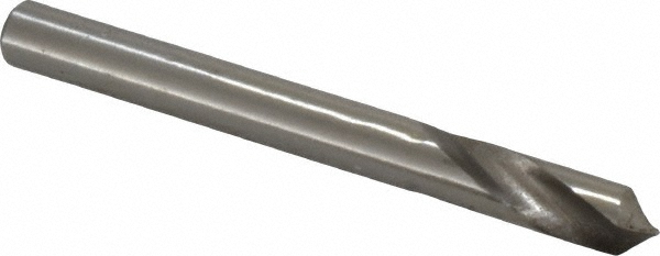 Precision Twist Drill Spotting Drill: 1" Dia, 90 deg, 6" OAL, High-Speed Steel - 6000087