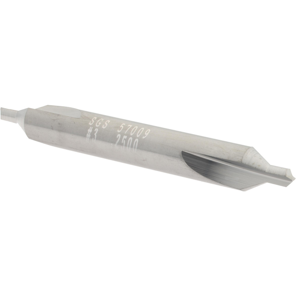 Hertel Combination Drill & Countersink: #3, 1/4" Body Dia, 118 deg, High-Speed Steel - H-81154030000