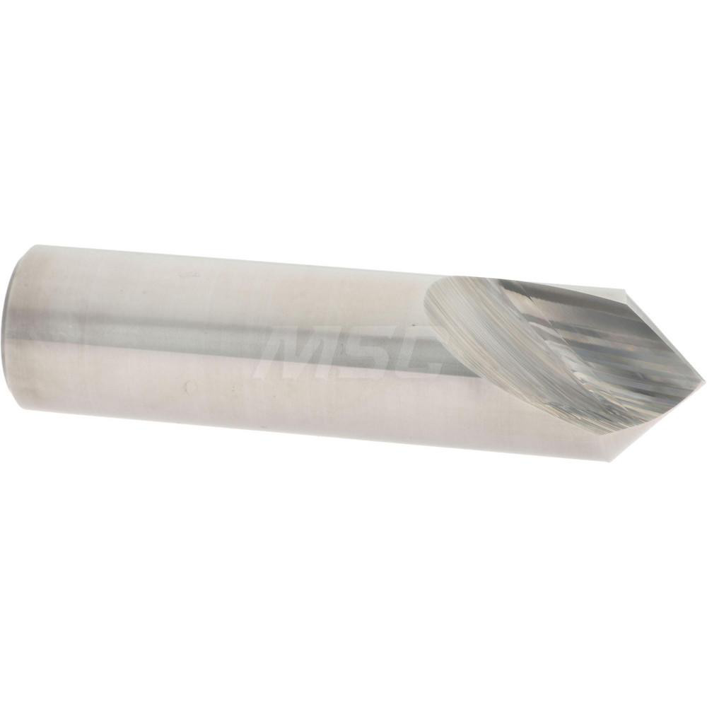 Hertel Spotting Drill: 1" Dia, 90 deg, 5-3/8" OAL, High-Speed Steel - H-8119C254000