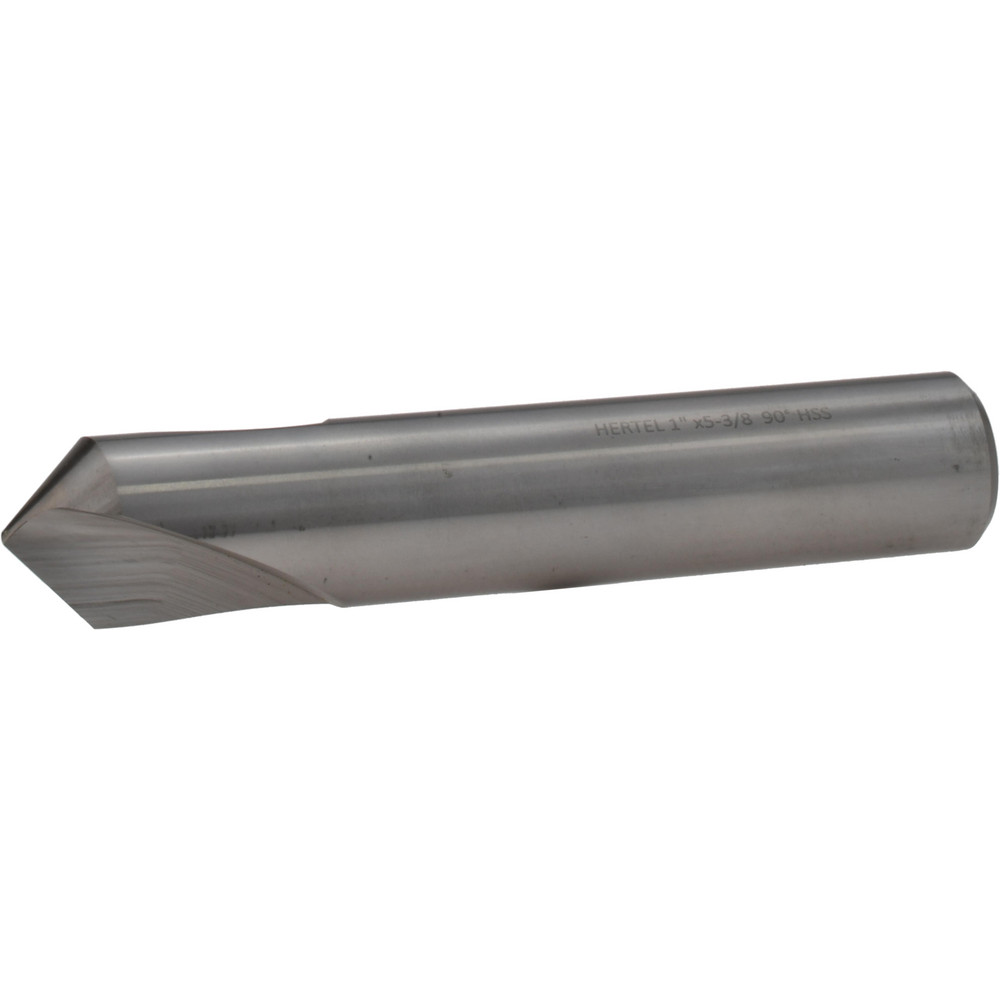 Hertel Spotting Drill: 1" Dia, 90 deg, 5-3/8" OAL, High-Speed Steel - H-8119C254000