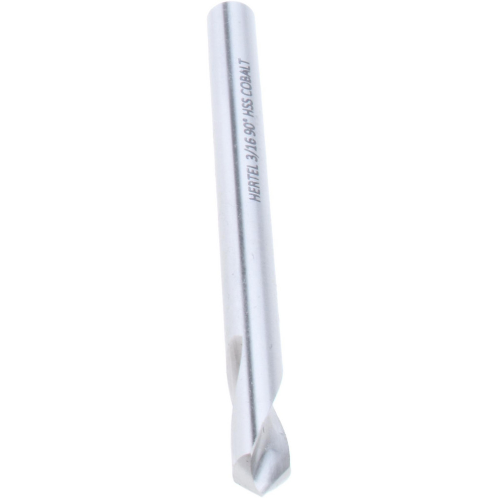 Hertel Spotting Drill: 3/16" Dia, 90 deg, 2-3/8" OAL, Cobalt M-35 (HSS-E) - H-81195047600