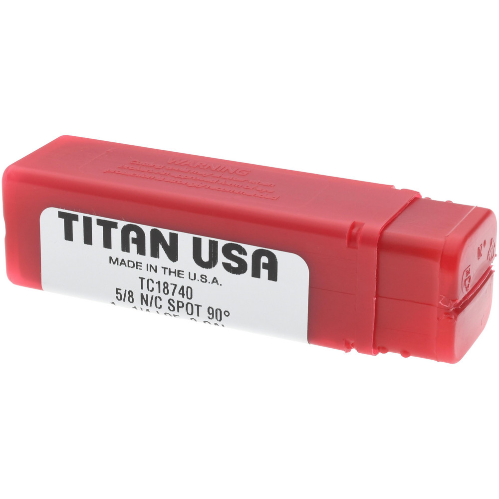 Titan USA Spotting Drill: 5/8" Dia, 90 deg, 3" OAL, Solid Carbide - TC18740