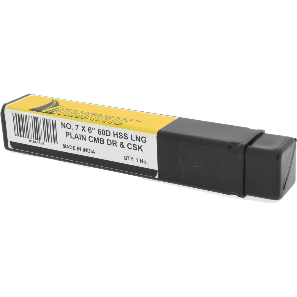 Value Collection Combination Drill & Countersink: #7, 5/8" Body Dia, High-Speed Steel - 156400007000006