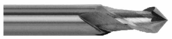 Accupro Spotting Drill: 0.60 mm Dia, 120 deg, 30 mm OAL, Solid Carbide - A-6140060R