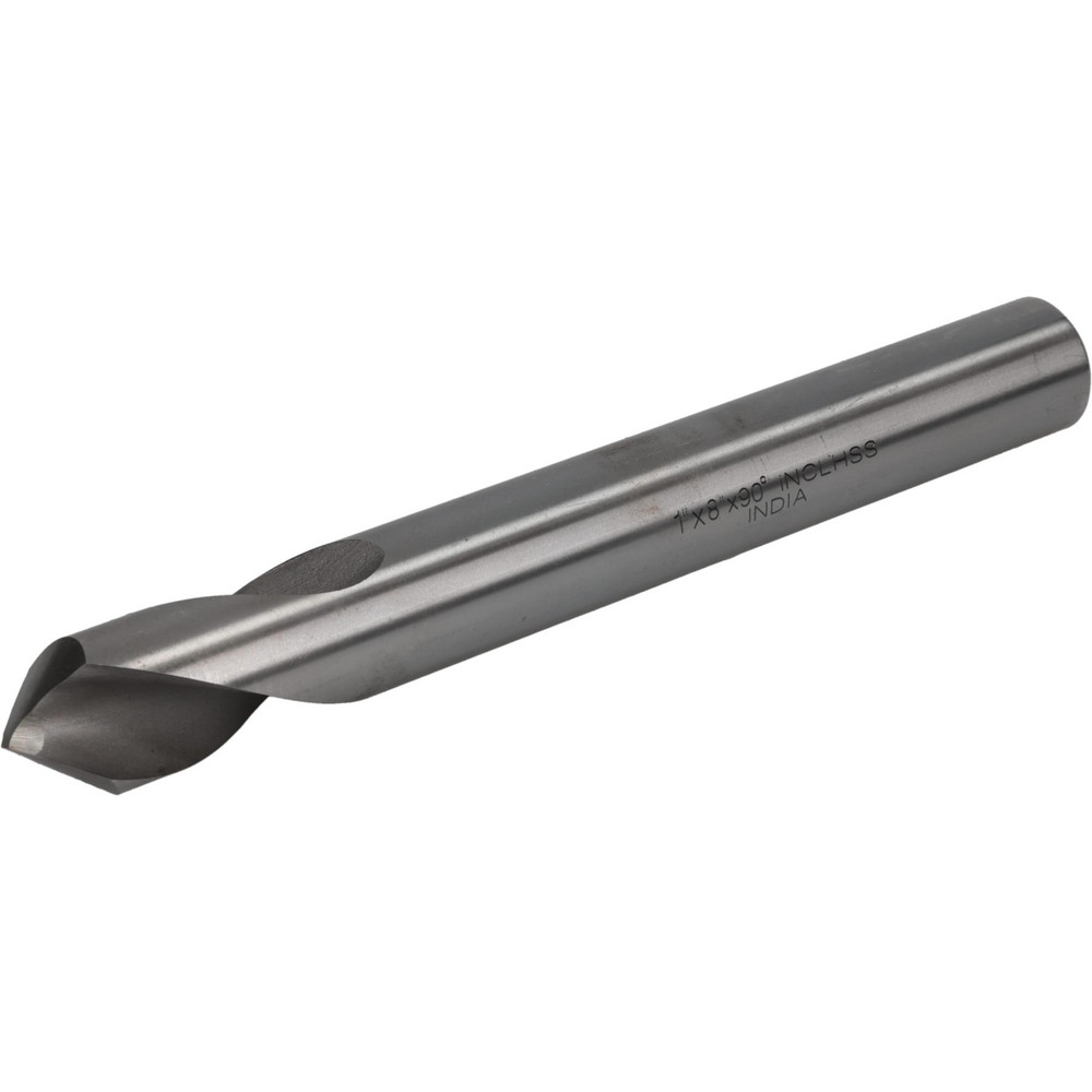 Value Collection Spotting Drill: 1" Dia, 90 deg, 8" OAL, High-Speed Steel - 1944296100000X8