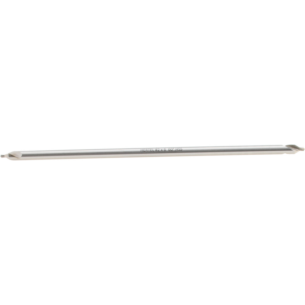 Value Collection Combination Drill & Countersink: #2, 3/16" Body Dia, High-Speed Steel - 156400002000006