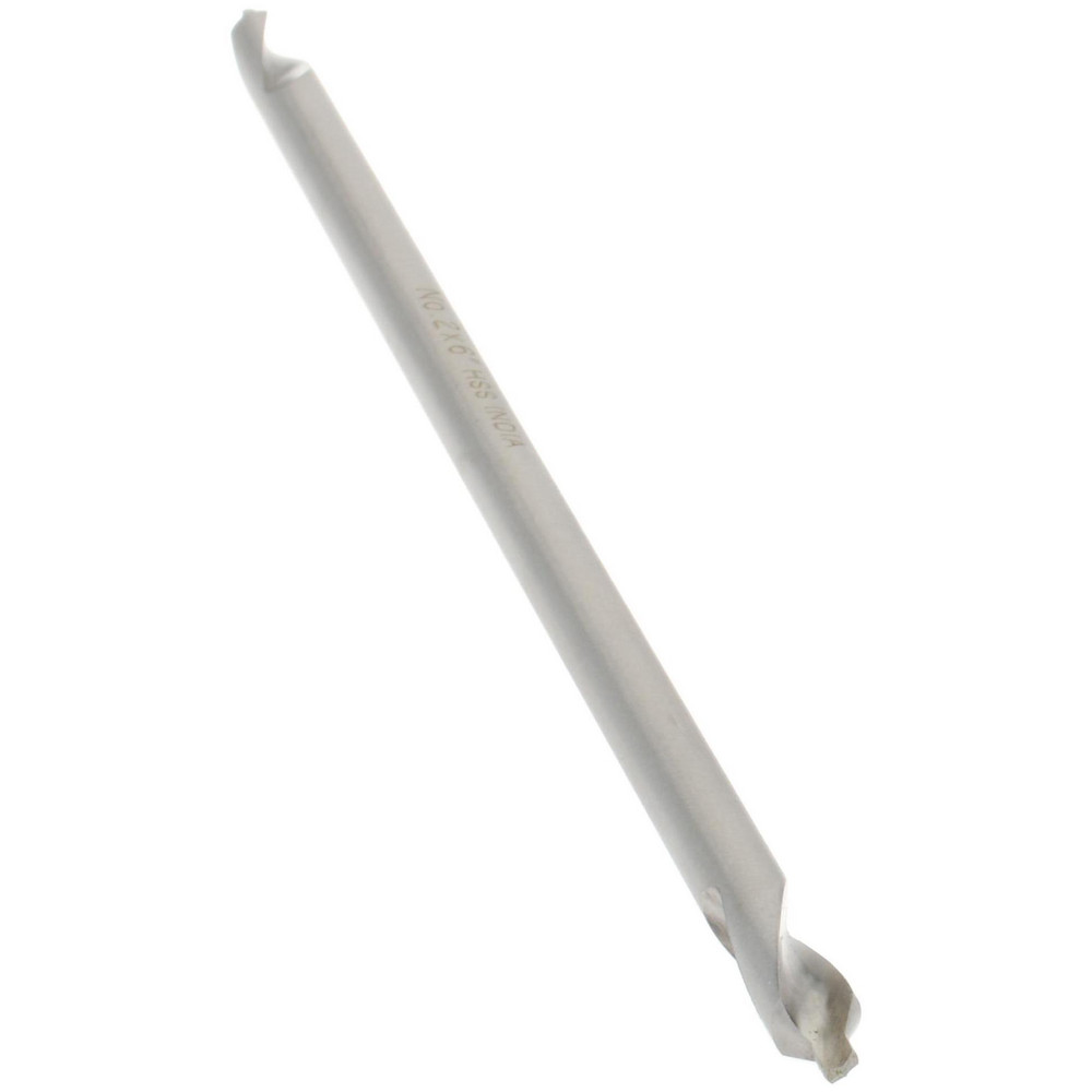 Value Collection Combination Drill & Countersink: #2, 3/16" Body Dia, High-Speed Steel - 156400002000006