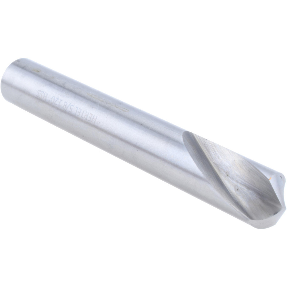Hertel Spotting Drill: 5/8" Dia, 120 deg, 4-1/2" OAL, High-Speed Steel - H-8119D158700