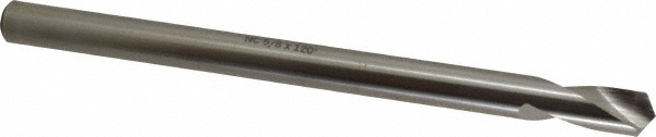 Hertel Spotting Drill: 5/8" Dia, 120 deg, 4-1/2" OAL, High-Speed Steel - H-8119D158700