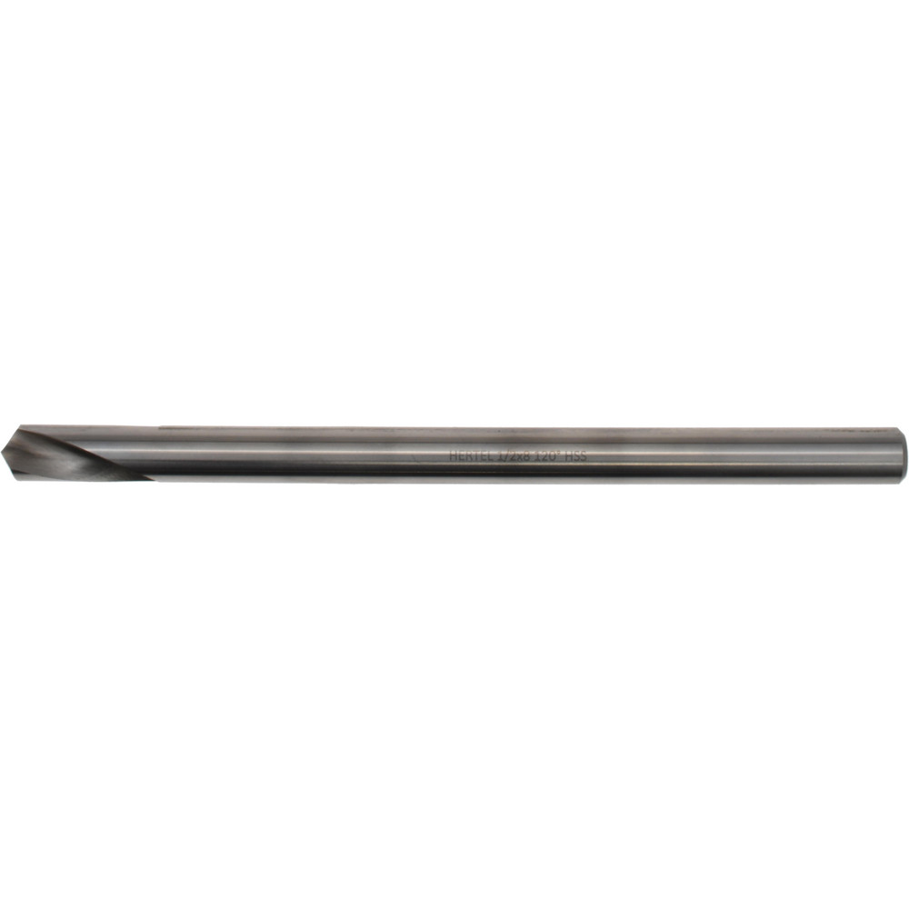 Precision Twist Drill Spotting Drill: 1/2" Dia, 120 deg, 8" OAL, High-Speed Steel - 6000002
