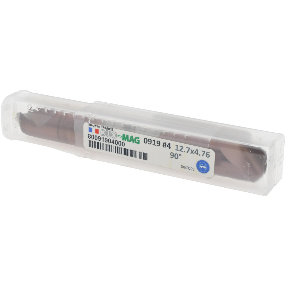 Magafor Spotting Drill: 1/2" Dia, 90 deg, 4" OAL, Cobalt M-35 (HSS-E) - 80091904000