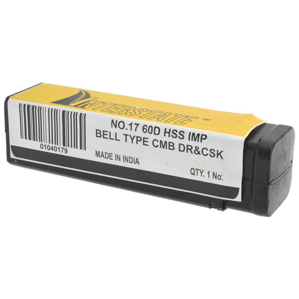 Value Collection Combination Drill & Countersink: #17, 5/8" Body Dia, 118 deg, High-Speed Steel - 157400017000000