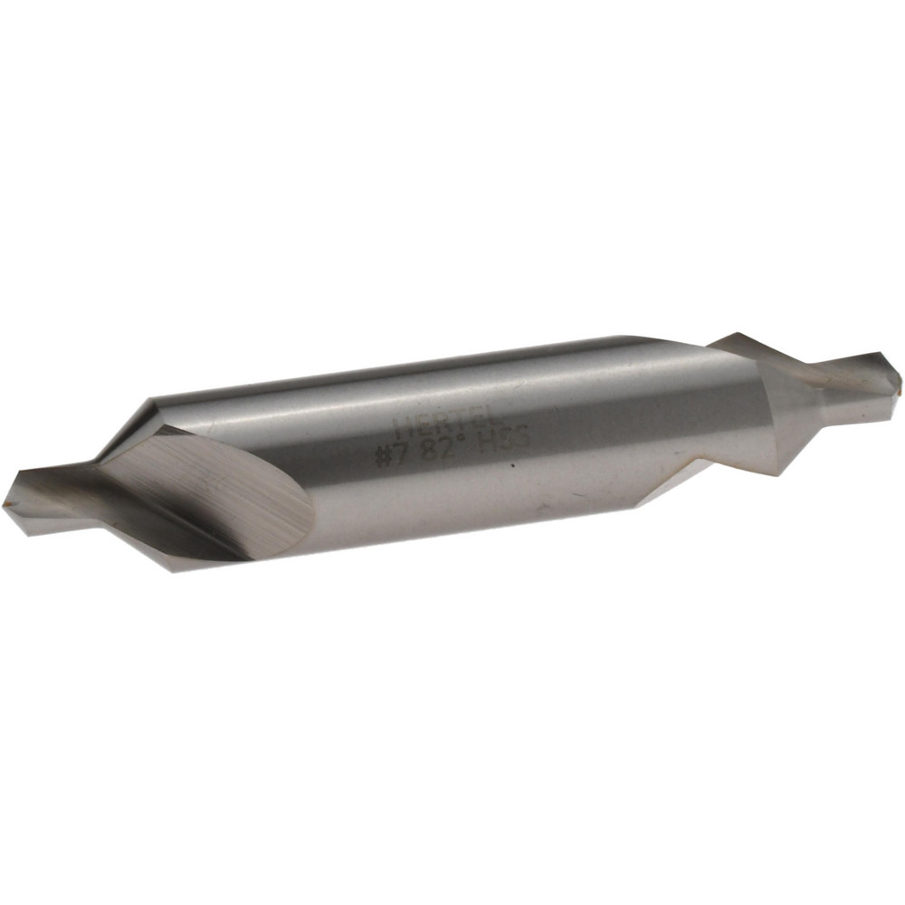 Chicago-Latrobe Combination Drill & Countersink: #7, 5/8" Body Dia, High-Speed Steel - 56707