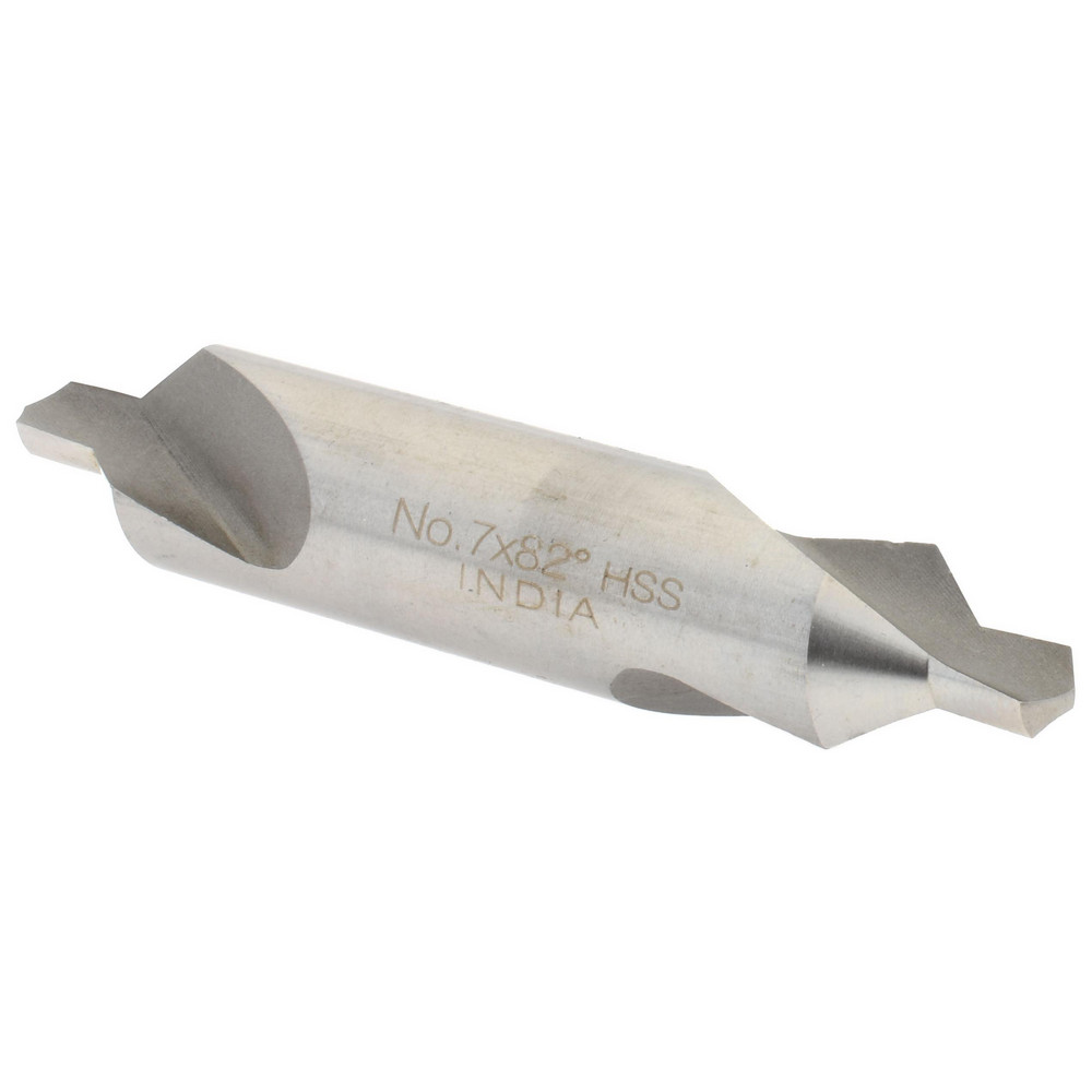 Chicago-Latrobe Combination Drill & Countersink: #7, 5/8" Body Dia, High-Speed Steel - 56707
