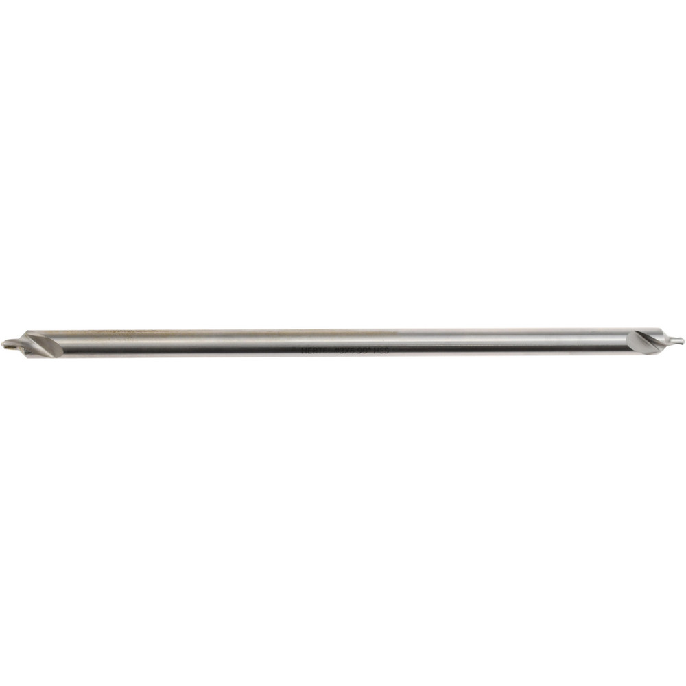 Hertel Combination Drill & Countersink: #3, 1/4" Body Dia, 118 deg, High-Speed Steel - H-81155L03060