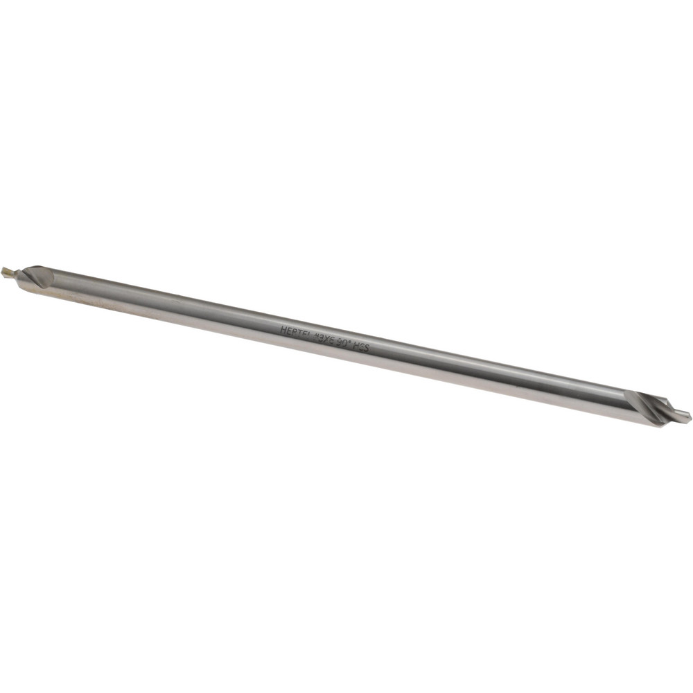 Hertel Combination Drill & Countersink: #3, 1/4" Body Dia, 118 deg, High-Speed Steel - H-81155L03060