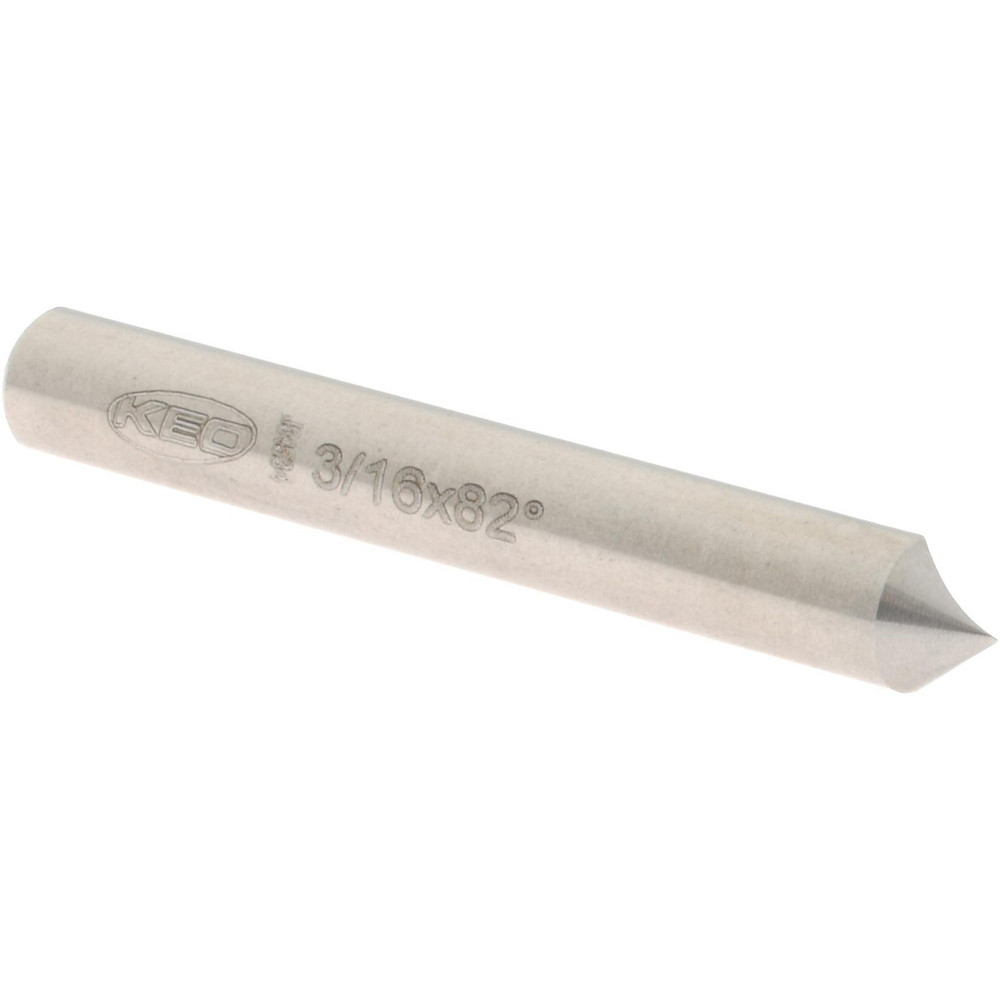 Keo Countersink: 3/16" Head Dia, 82.00 deg Included Angle, 1 Flute, High-Speed Steel, Right Hand Cut - 919-000-097