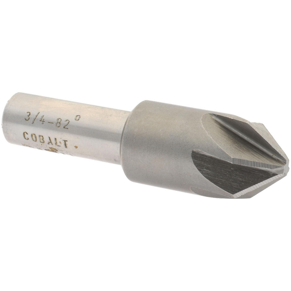 Value Collection Countersink: 3/4" Head Dia, 82.00 deg Included Angle, 6 Flute, Cobalt Steel, Right Hand Cut - SC2182048