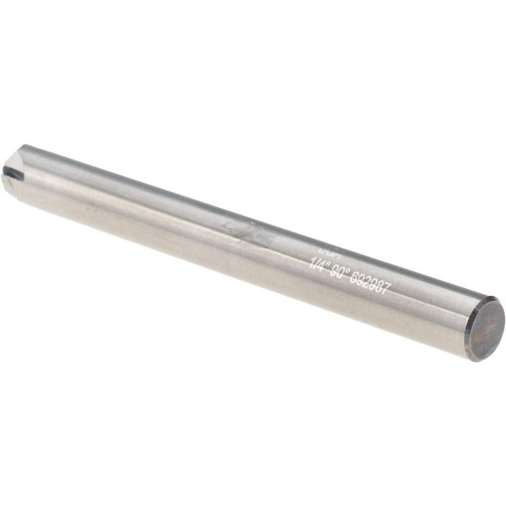 Titan USA Chamfer Mill: 1/4" Dia, 1/4" Shank Dia, 90 deg, 4 Flute, Solid Carbide, Single End - TC87747