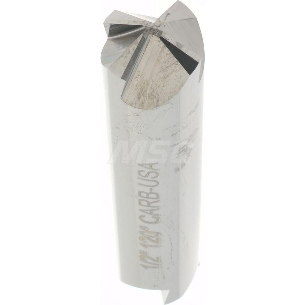 Hertel Countersink: 1/2" Head Dia, 120.00 deg Included Angle, 4 Flute, Solid Carbide, Right Hand Cut - 334-306100