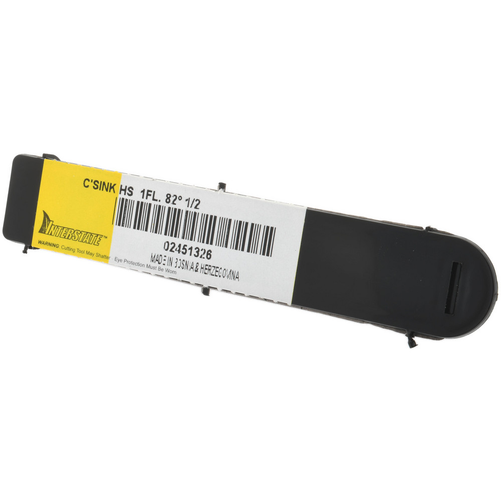 Value Collection Countersink: 1/2" Head Dia, 82.00 deg Included Angle, 1 Flute, High-Speed Steel, Right Hand Cut - SC1082032