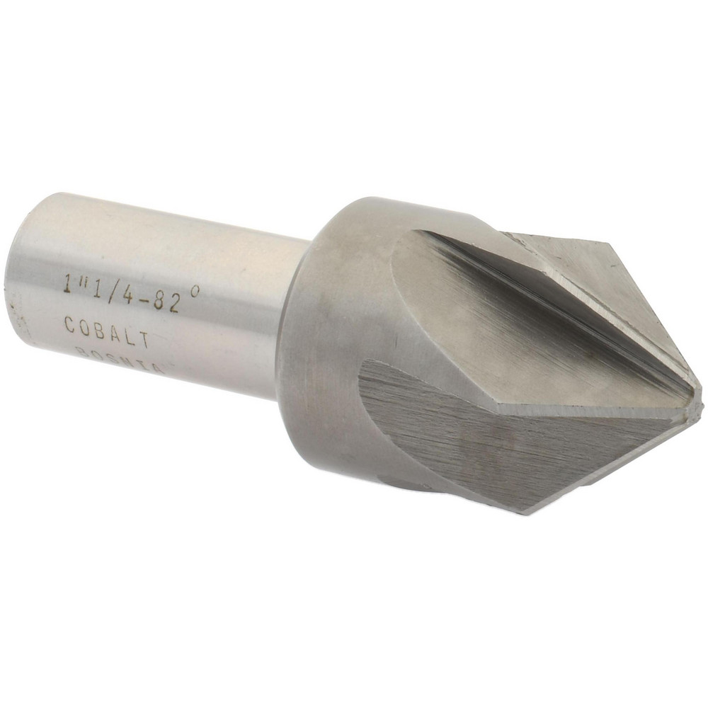 Hertel Countersink: 1-1/4" Head Dia, 82.00 deg Included Angle, 6 Flute, High-Speed Steel, Right Hand Cut - GX89331219