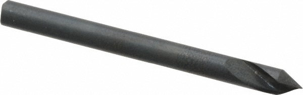 SGS Countersink: 1/8" Head Dia, 60.00 deg Included Angle, 6 Flute, Solid Carbide, Right Hand Cut - 74049