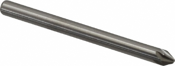 SGS Countersink: 1/8" Head Dia, 60.00 deg Included Angle, 6 Flute, Solid Carbide, Right Hand Cut - 74049