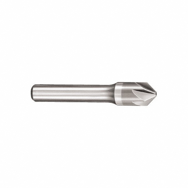 SGS Countersink: 1/8" Head Dia, 60.00 deg Included Angle, 6 Flute, Solid Carbide, Right Hand Cut - 74049