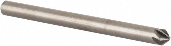 SGS Countersink: 1/8" Head Dia, 60.00 deg Included Angle, 6 Flute, Solid Carbide, Right Hand Cut - 74049
