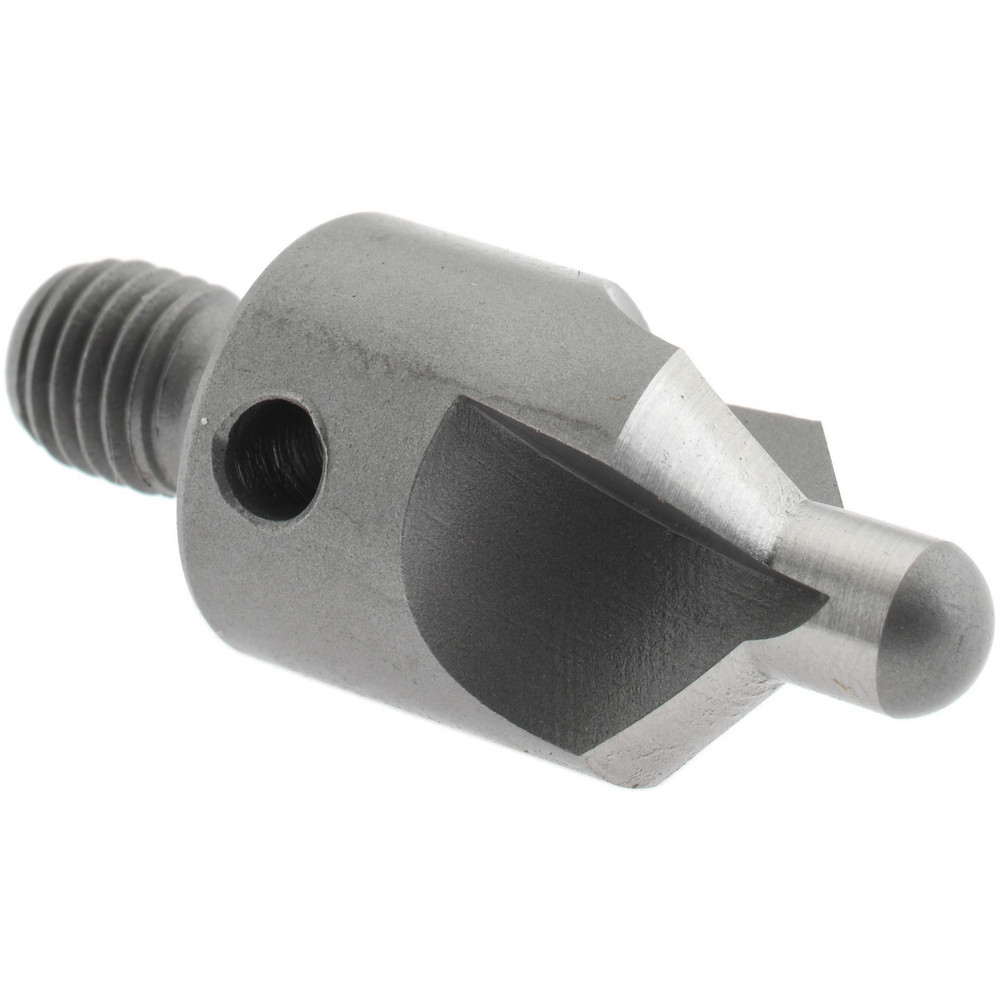 Made in USA 2-1/2" OAL, 1/2" Head Dia, 3 Flute, 100° Incl Angle, Integral Pilot, Adjustable Stop Countersink - 152-3-100-.1875