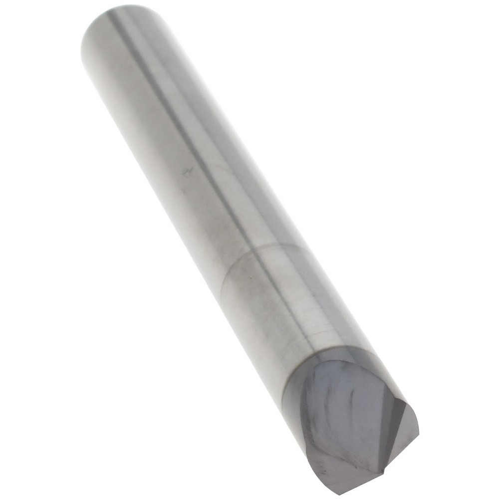 Harvey Tool Chamfer Mill: 1/4" Dia, 1/4" Shank Dia, 90 deg, 2 Flute, Solid Carbide, Single End - 47645-C3