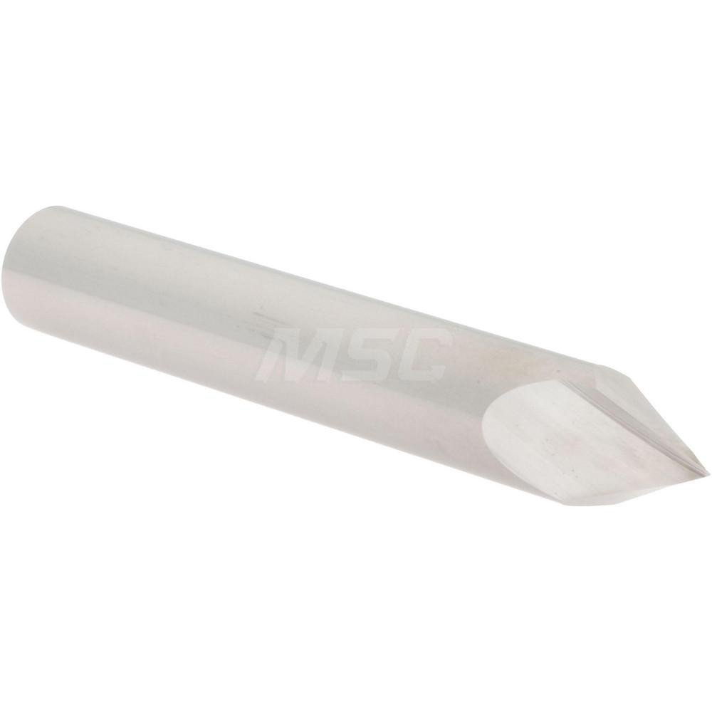 Accupro Chamfer Mill: 3/8" Dia, 3/8" Shank Dia, 60 deg, 2 Flute, Solid Carbide, Single End - 2500061