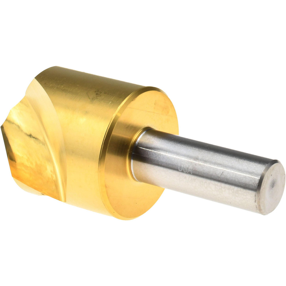 Melin Tool Countersink: 1-1/4" Head Dia, 90.00 deg Included Angle, 1 Flute, Cobalt Steel, Right Hand Cut - 18178