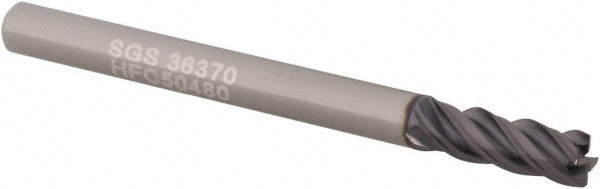 Accupro Chamfer Mill: 1/8" Dia, 1/8" Shank Dia, 90 deg, 2 Flute, Solid Carbide, Single End - 2500006