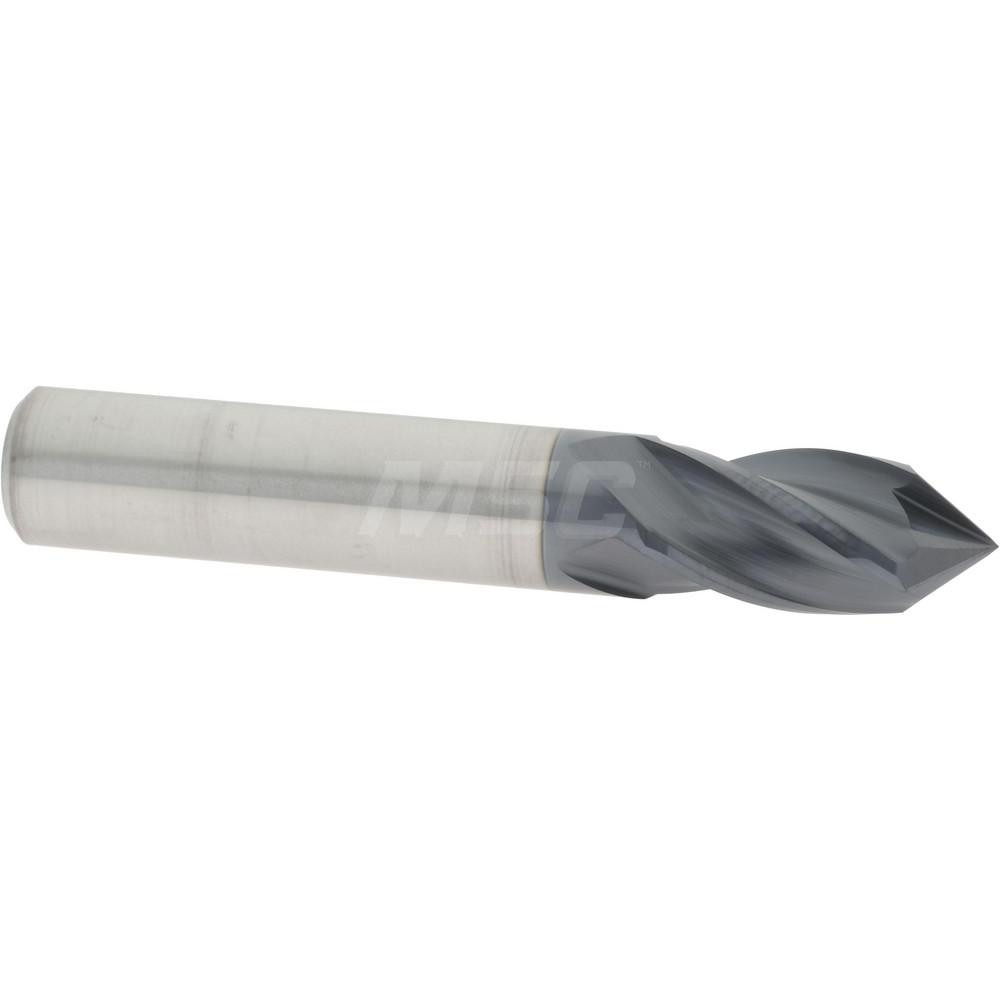 Accupro Chamfer Mill: 1/8" Dia, 1/8" Shank Dia, 90 deg, 2 Flute, Solid Carbide, Single End - 2500006