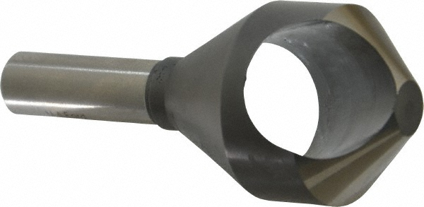 Cleveland Countersink: 1-1/2" Head Dia, 90.00 deg Included Angle, 3 Flute, High-Speed Steel, Right Hand Cut - C46191