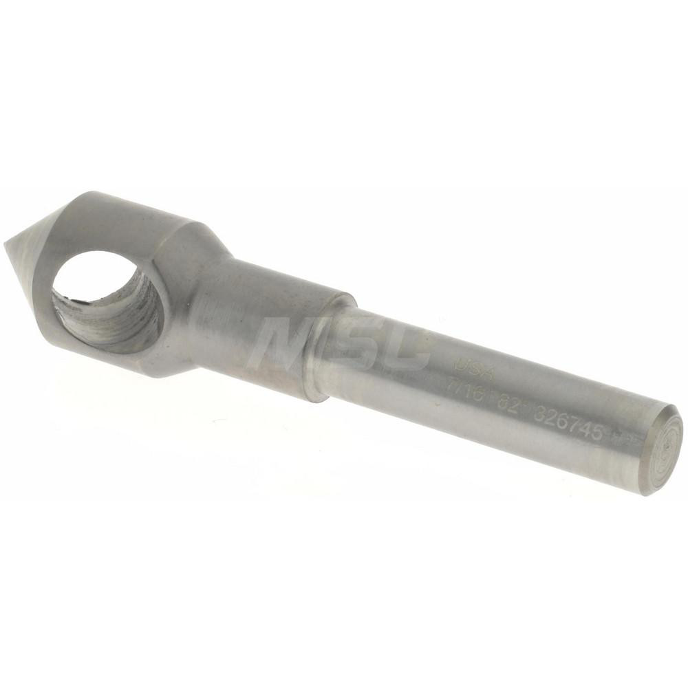 Value Collection Countersink: 7/16" Head Dia, 82.00 deg Included Angle, 0 Flute, High-Speed Steel, Right Hand Cut - KP84204