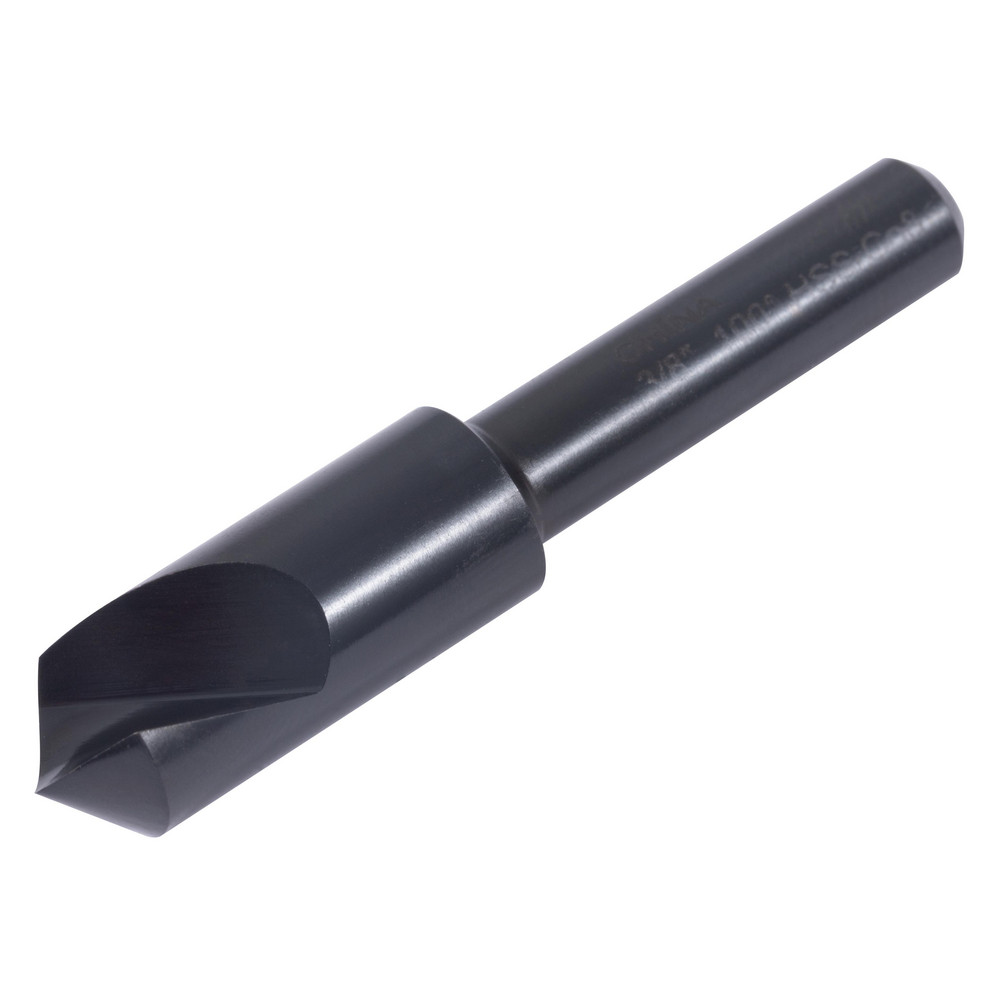 Hertel Countersink: 3/8" Head Dia, 100.00 deg Included Angle, 1 Flute, High-Speed Steel, Right Hand Cut - GX89339501