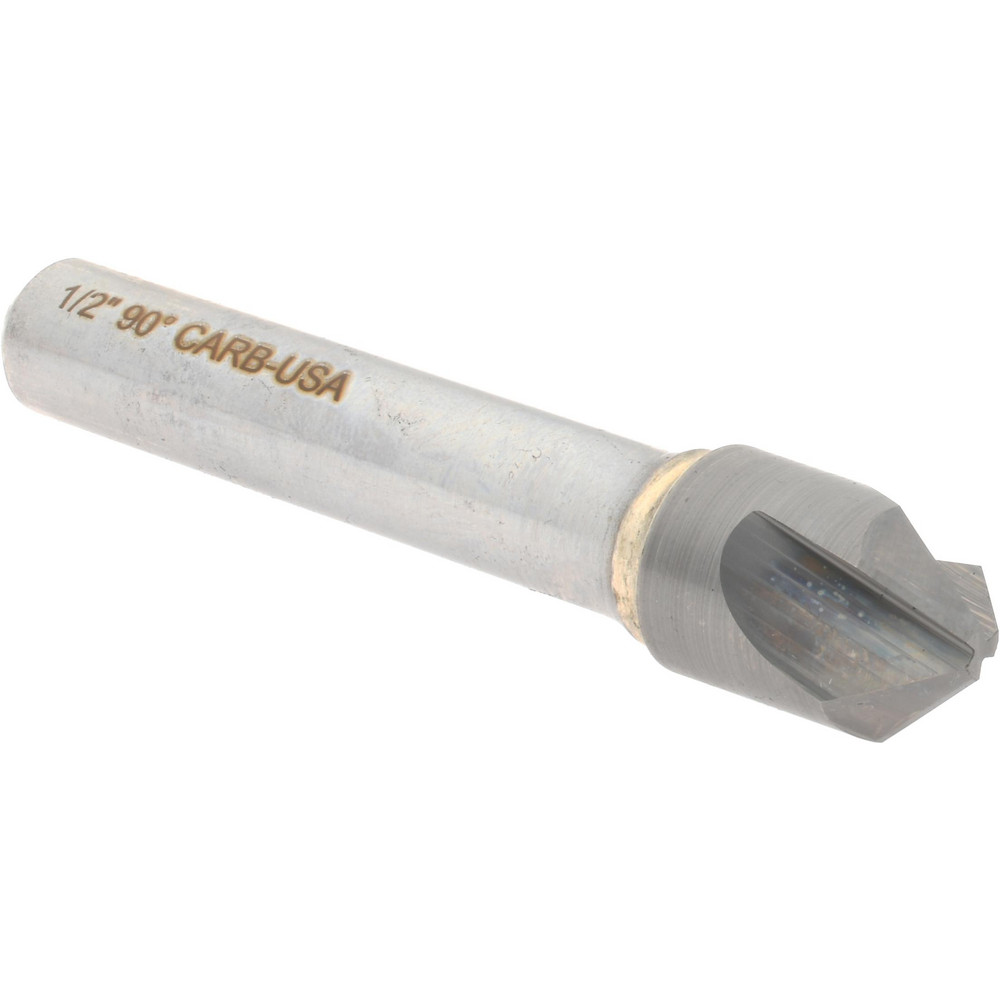 Hertel Countersink: 1/8" Head Dia, 90.00 deg Included Angle, 6 Flute, Solid Carbide, Right Hand Cut - 336-201070