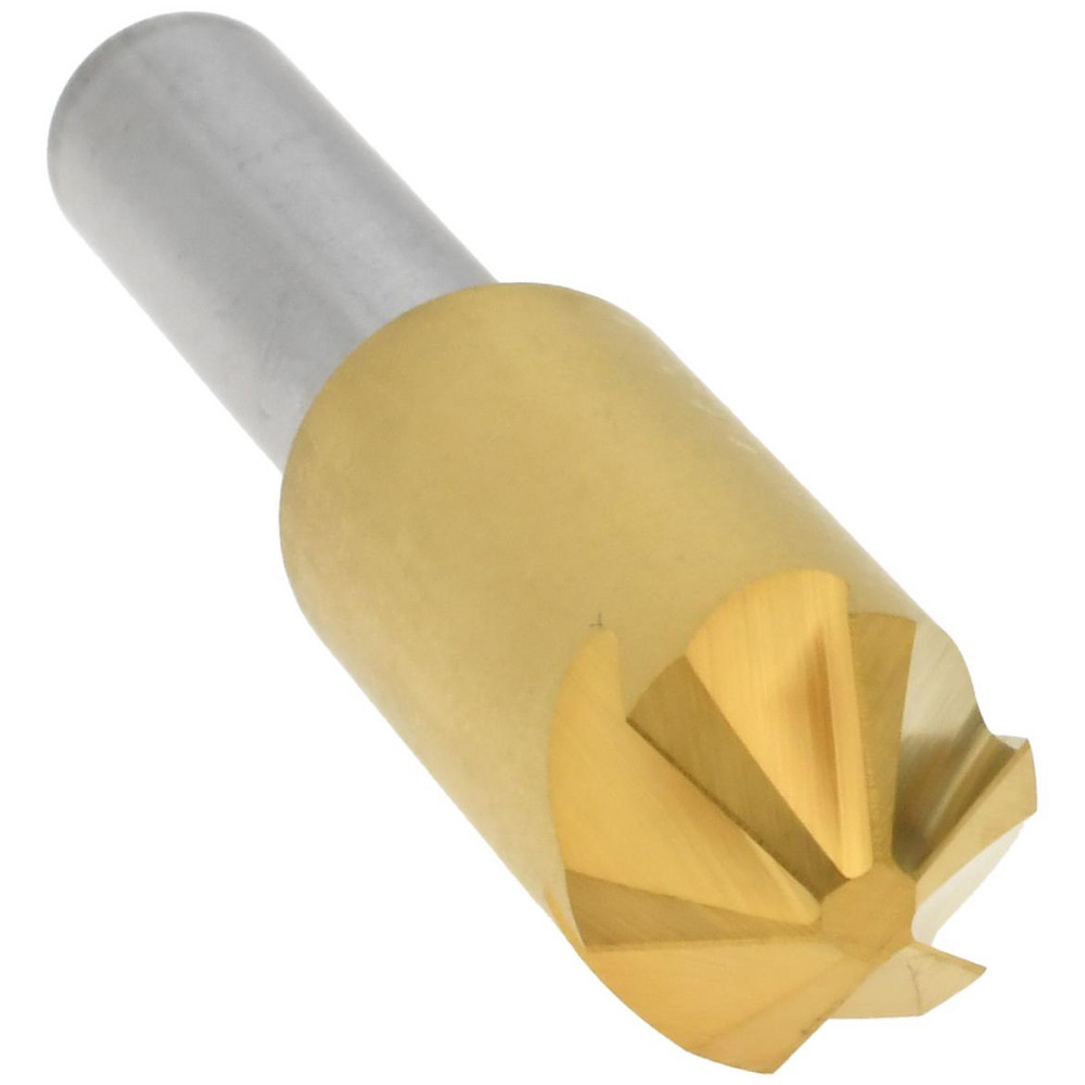 Melin Tool Countersink: 3/8" Head Dia, 90.00 deg Included Angle, 6 Flute, Cobalt Steel, Right Hand Cut - 18208