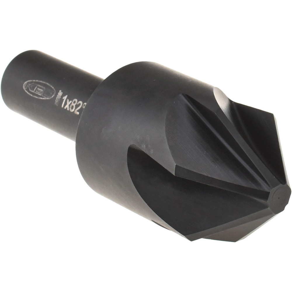 Keo Countersink: 1" Head Dia, 82.00 deg Included Angle, 6 Flute, High-Speed Steel, Right Hand Cut - 919-000-356