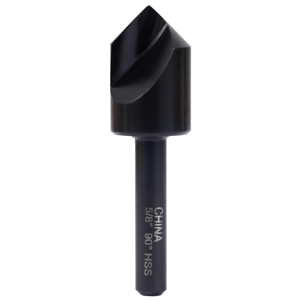 Hertel Countersink: 5/8" Head Dia, 90.00 deg Included Angle, 1 Flute, High-Speed Steel, Right Hand Cut - GX89339543