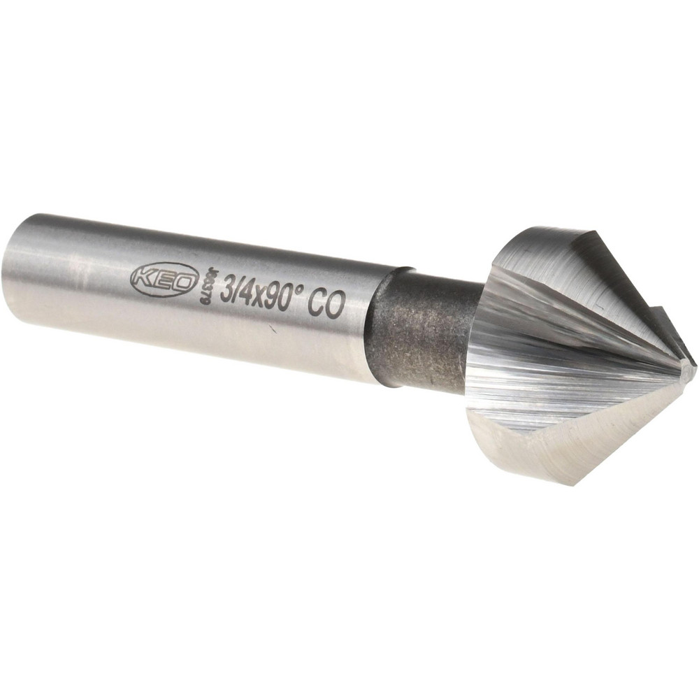 Keo Countersink: 1" Head Dia, 100.00 deg Included Angle, 3 Flute, Cobalt Steel, Right Hand Cut - 919-000-295