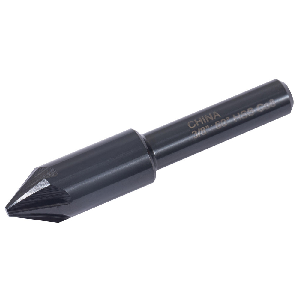 M.A. Ford® Countersink: 3/8" Head Dia, 60.00 deg Included Angle, 6 Flute, High-Speed Steel, Right Hand Cut - 79037501